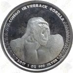 2017 Republic of Congo 1 oz .999 fine silver Silverback Gorilla