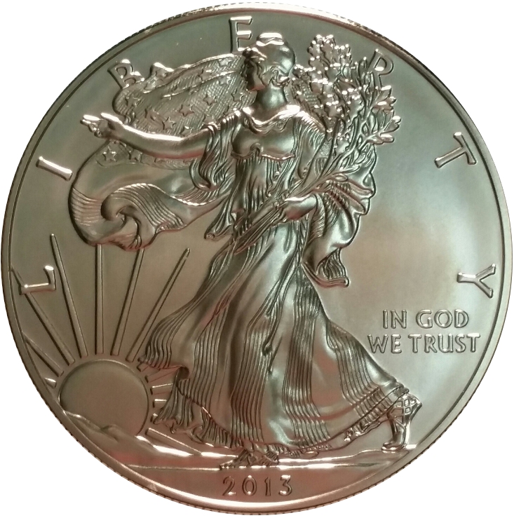 2013-W 1 oz American Silver Eagle - Burnished - SKU #14008 - Nashville Coin