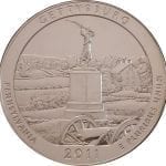 2011 Gettysburg 5 oz. ATB Silver Coin - BU