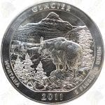 2011 America the Beautiful 5 oz .999 fine silver Glacier National Park