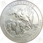 2010-P America the Beautiful 5 oz silver Yellowstone National Park (Specimen finish)