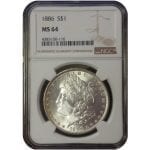Pre-1921 Morgan Silver Dollar - MS64 (PCGS or NGC)