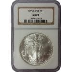1995 American Silver Eagle - 1 oz - NGC MS69