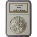 1996 American Silver Eagle - 1 oz - NGC MS69