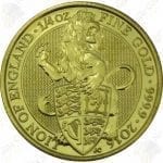 2016 Great Britain Queens Beasts - Lion of England 1/4 oz .9999 fine gold