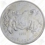 2012 Canada 3/4 oz silver War of 1812
