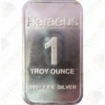 1 oz .999 fine silver bar (generic)