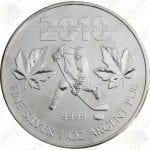 2010 Canada 1 oz Uncirculated silver Olympic Hockey (Impaired)