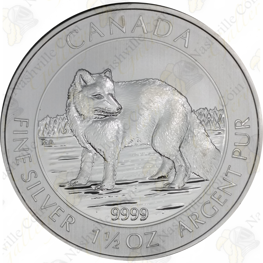 2014 Canada $8 1.5 oz .9999 fine silver Arctic Fox -- SKU #77314 ...