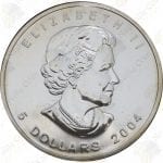 2004 Canada $5 1 oz silver Maple Leaf -- Uncirculated