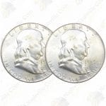 Franklin Silver Half Dollars - 2 coin lot - Uncirculated
