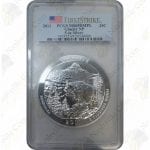 2011 America The Beautiful 5 oz silver Glacier National Park - PCGS MS69DMPL First Strike