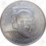 1990 Eisenhower Commemorative Silver Dollar (BU) with box and COA
