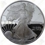 1997 Proof American Silver Eagle with box and COA