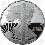 2008 Proof American Silver Eagle with box and COA