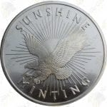 Sunshine Mint "Eagle" 1 oz .999 fine silver round