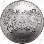 2012 Canada 3/4 oz .9999 fine silver War of 1812