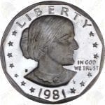 1981-S (Type 2) Proof Susan B. Anthony Dollar