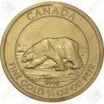 2013 Canada $10 1/4 oz .9999 fine gold Polar Bear