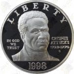1998 Black Revolutionary War Patriots $1 Proof Silver Dollar