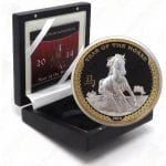 2014 Palau $5 High Relief 1 oz .999 fine silver Year of the Horse