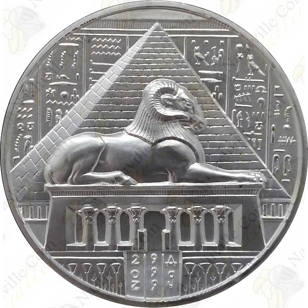 Elemetal Egyptian Gods 2 Oz 999 Fine Silver Round Khnum Sku