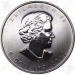 2012 Canada $5 1 oz silver Maple Leaf -- Uncirculated