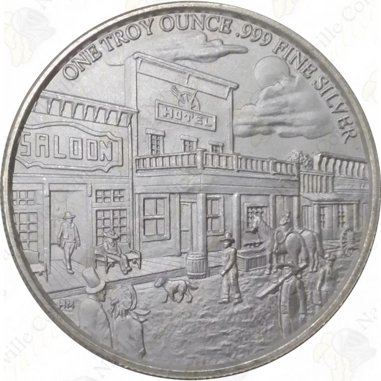 Highland Mint 1 oz .999 fine Prospector silver round SKU 62580