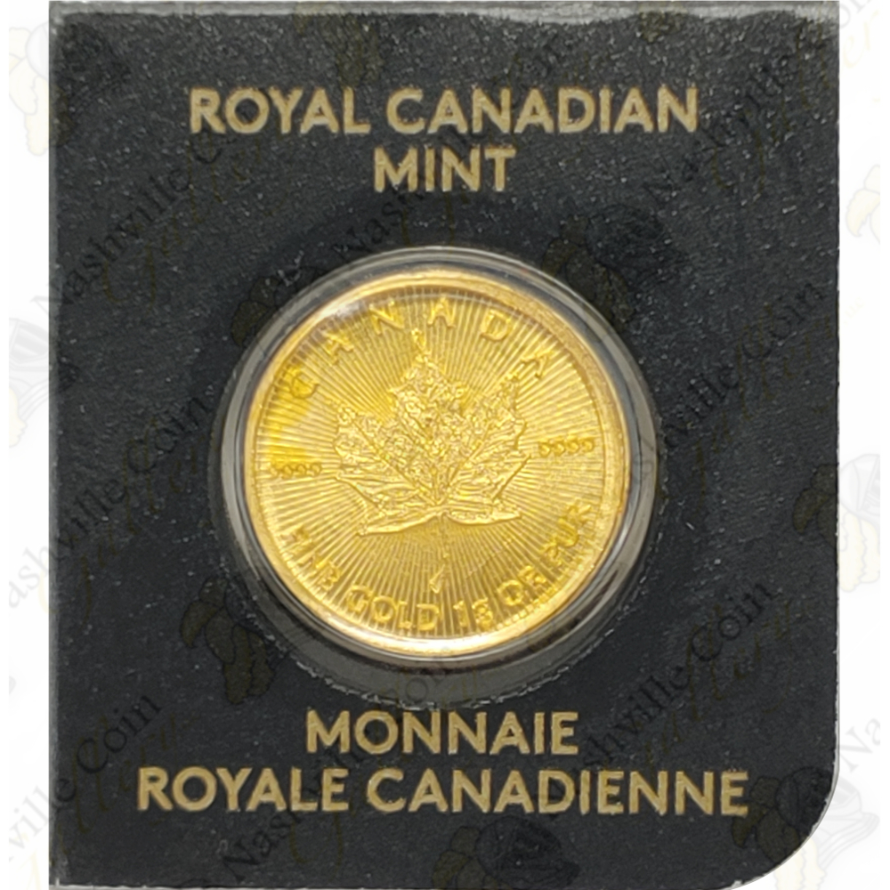 2020 Canada Gold Maple Leaf 1 Gram .9999 Fine in assay