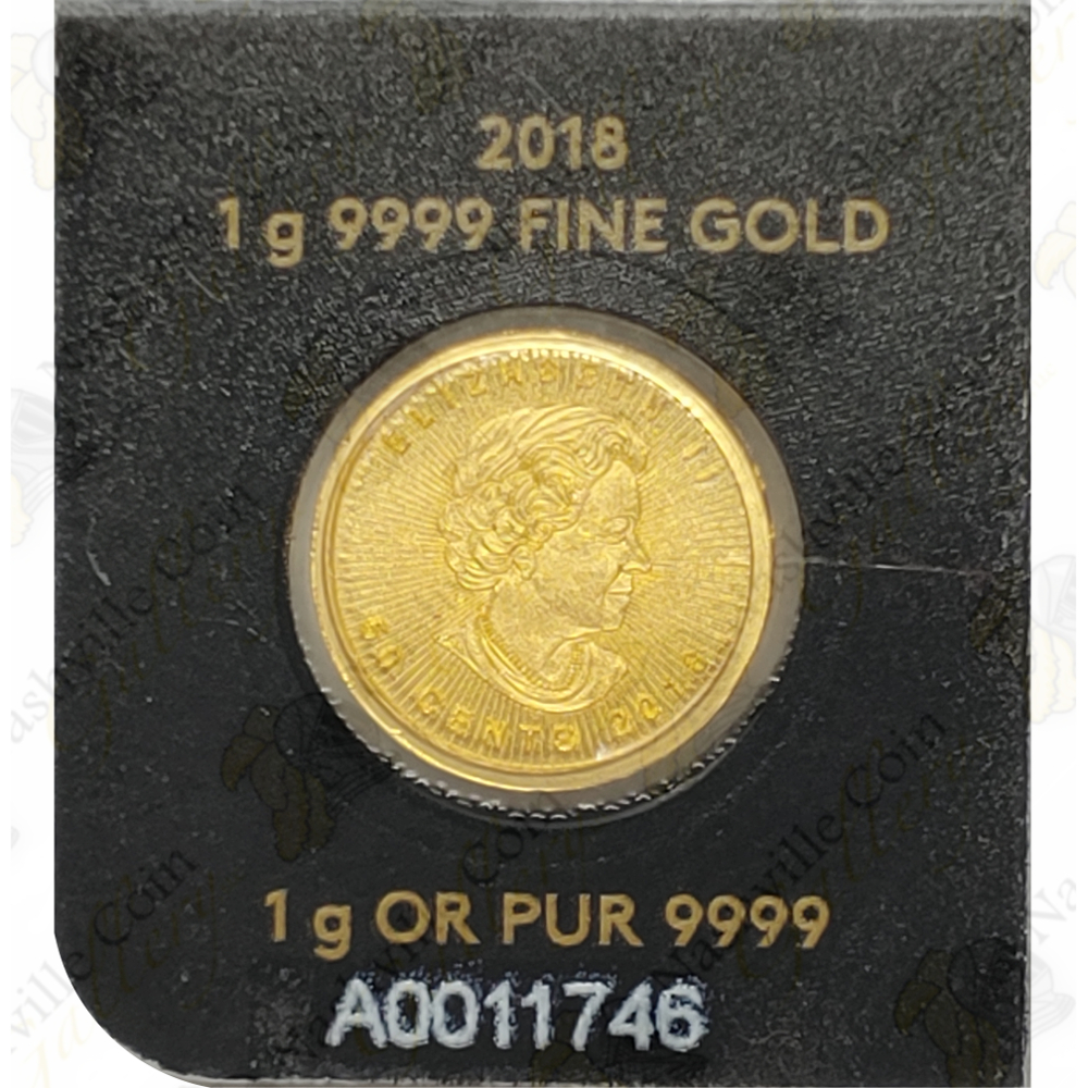 2020 Canada Gold Maple Leaf 1 Gram .9999 Fine in assay
