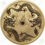 2020 Australia $100 1 oz Gold Double Dragons