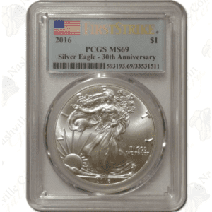 2016 American Silver Eagle - 30th Anniversary - PCGS MS69 First Strike