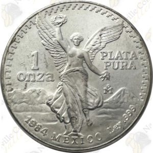 1984 MEXICAN SILVER LIBERTAD - 1 OUNCE .999 FINE SILVER