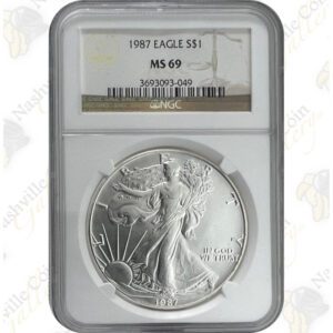 1987 American Silver Eagle - 1 oz - NGC MS69