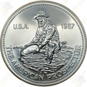 1987 Engelhard 1 oz .999 fine silver Prospector