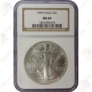 1990 American Silver Eagle - 1 oz - NGC MS69