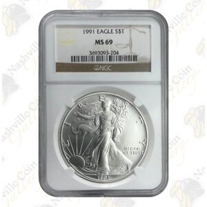 1991 American Silver Eagle - 1 oz - NGC MS69