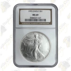 1993 American Silver Eagle – 1 oz – NGC MS69