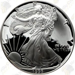 1993 1 oz Proof Silver Eagle with Box and COA