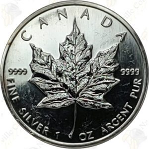1993 Canada 1 oz .9999 fine silver Maple Leaf