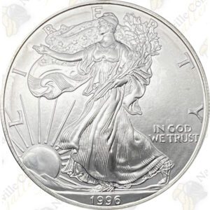 1996 1 OZ AMERICAN SILVER EAGLE – BRILLIANT UNCIRCULATED