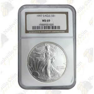 1997 American Silver Eagle - 1 oz - NGC MS69