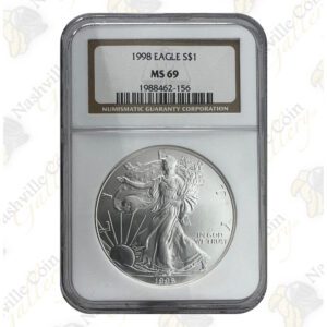 1998 American Silver Eagle - 1 oz - NGC MS69