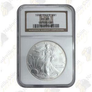 1999 American Silver Eagle – 1 oz – NGC MS69