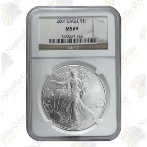 2001 American Silver Eagle - 1 oz - NGC MS69