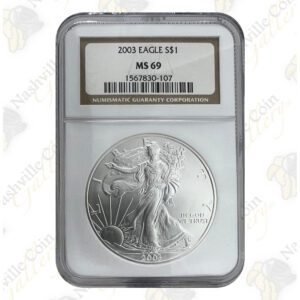 2003 American Silver Eagle - 1 oz - NGC MS69