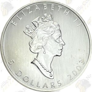 2003 CANADIAN SILVER MAPLE LEAF — 1 OZ — UNCIRCULATED