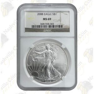 2008 American Silver Eagle - 1 oz - NGC MS69