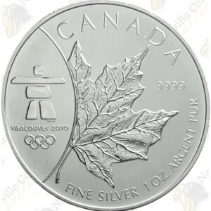 2008 Canada $5 Vancouver 1 oz 2010 Winter Olympics