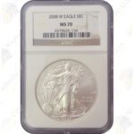 2008-W Burnished Uncirculated American Silver Eagle - NGC MS70